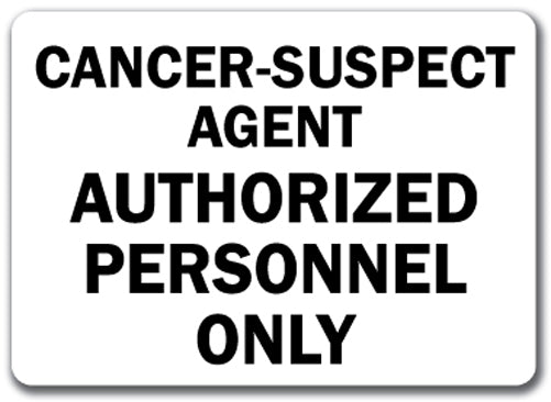 Asbestos Cancer Public Health Sign Personnel Only
