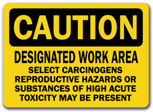 Caution Sign - Carcinogens,Hazards,Toxicity Present