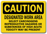 Caution Sign - Carcinogens,Hazards,Toxicity Present