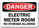 Danger Sign - Electric Meter Room No Storage Allowed