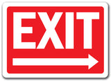 Exit Sign with Right Arrow