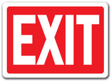 Exit Sign (white on red)