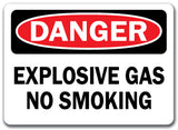 Danger Sign - Explosive Gas No Smoking