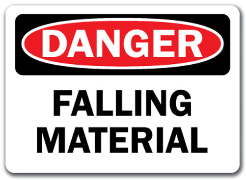 Danger Sign - Falling Material