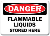 Danger Sign - Flammable Liquids Stored Here