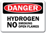 Danger Sign - Hydrogen No Smoking No Open Flames