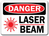 Danger Sign - Laser Beam with Graphic