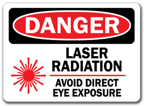 Danger Sign - Laser Radiation Avoid Eye Exposure w/Graphic