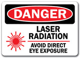 Danger Sign - Laser Radiation Avoid Eye Exposure w/Graphic