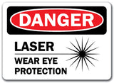 Danger Sign - Laser Wear Eye Protection