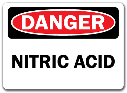 Danger Sign - Nitric Acid