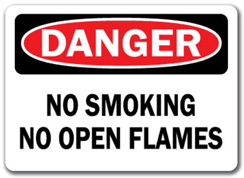 Danger Sign - No Smoking No Open Flames