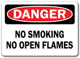 Danger Sign - No Smoking No Open Flames