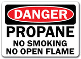 Danger Sign - Propane No Smoking No Open Flames
