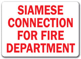 Siamese Connection For Fire Department Sign
