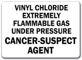 Asbestos Public Health Sign: Vinyl Chloride Flammable Gas 10x14 OSHA Safety Sign