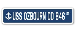 USS Ozbourn Dd 846 Street Vinyl Decal Sticker