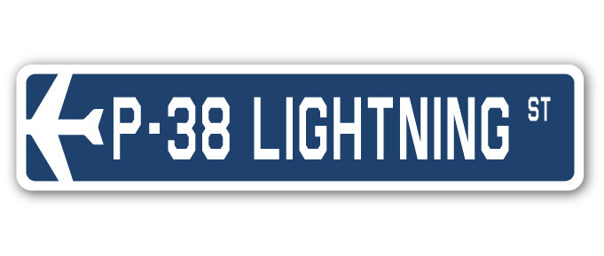 P-38 Lightning Street Sign