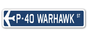 P-40 Warhawk Street Sign