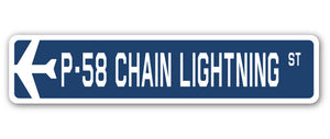 P-58 Chain Lightning Street Sign