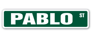 PABLO Street Sign