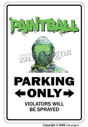 PAINTBALL Sign