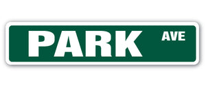 Park Ave Street Vinyl Decal Sticker