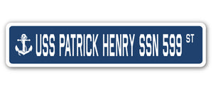 USS Patrick Henry Ssn 599 Street Vinyl Decal Sticker