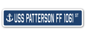 USS Patterson Ff 1061 Street Vinyl Decal Sticker