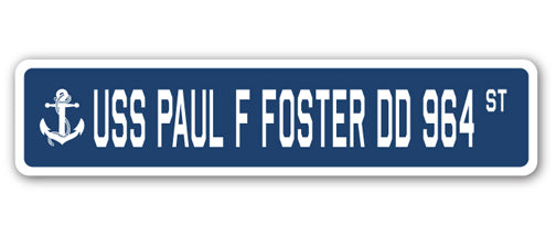 USS Paul F Foster Dd 964 Street Vinyl Decal Sticker
