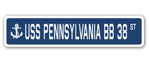 USS Pennsylvania Bb 38 Street Vinyl Decal Sticker