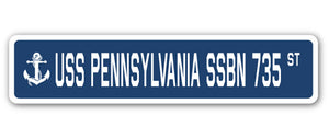 USS Pennsylvania Ssbn 735 Street Vinyl Decal Sticker