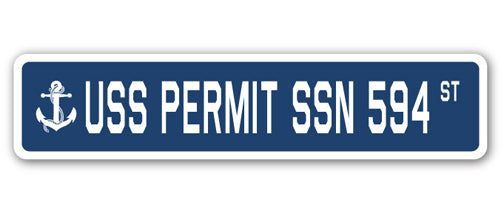 USS Permit Ssn 594 Street Vinyl Decal Sticker