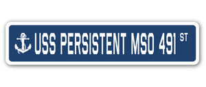 USS Persistent Mso 491 Street Vinyl Decal Sticker