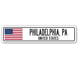 Philadelphia, Pa, United States Street Vinyl Decal Sticker