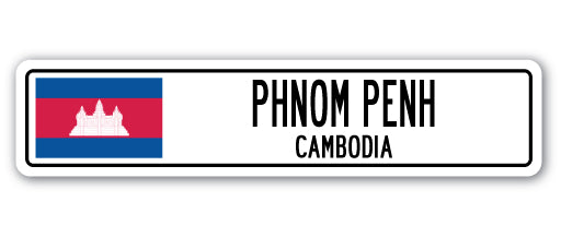 Phnom Penh, Cambodia Street Vinyl Decal Sticker