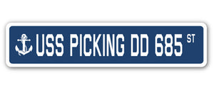 USS Picking Dd 685 Street Vinyl Decal Sticker