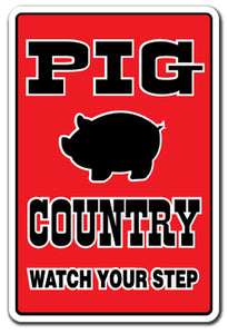 Pig Country Vinyl Decal Sticker