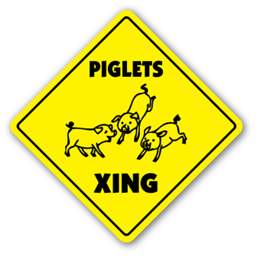 Piglets Crossing Vinyl Decal Sticker