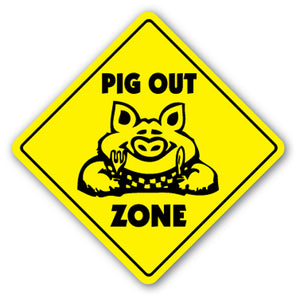 Pig Out Zone Vinyl Decal Sticker