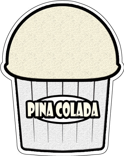 Pina Colada Flavor Die Cut Decal