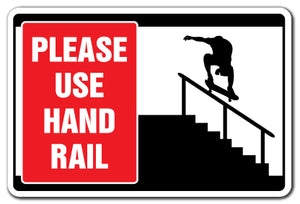 Please Use Hand Rail Vinyl Decal Sticker