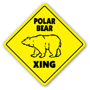 Polar Bear Crossing Vinyl Decal Sticker