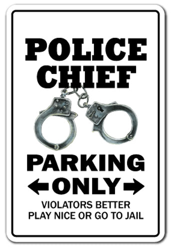 Police Chief Parking Vinyl Decal Sticker