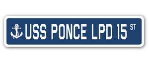 USS Ponce Lpd 15 Street Vinyl Decal Sticker