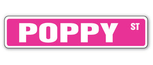 POPPY Street Sign