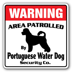 Portuguese Water Dog Security Vinyl Decal Sticker