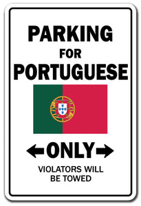 Parking For Portuguese Only Portugal Flag Pride Vinyl Decal Sticker