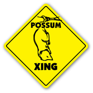 Possum Crossing Vinyl Decal Sticker