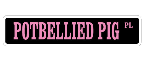 Potbellied Pig Street Vinyl Decal Sticker